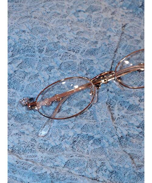 jouetie（ジュエティ）の「ビジュークリアグラス　メガネ（メガネ・レディース・シルバー・FREE）」の5枚目の写真