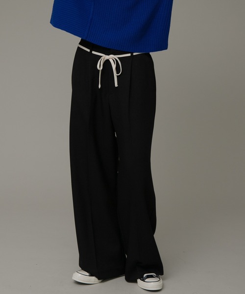 URBAN RESEARCH Sonny Label（アーバンリサーチサニーレーベル）の「撥水センプレタックストレートパンツ（その他パンツ・レディース・ブラック/チャコールグレー・36/38）」の4枚目の写真