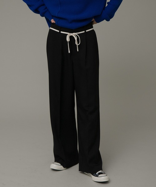 URBAN RESEARCH Sonny Label（アーバンリサーチサニーレーベル）の「撥水センプレタックストレートパンツ（その他パンツ・レディース・ブラック/チャコールグレー・36/38）」の3枚目の写真