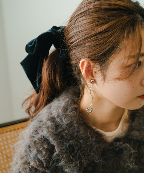 Kastane（カスタネ）の「【fiw.】ハートモチーフイヤリング（イヤリング・レディース・ゴールド/シルバー・FREE）」の5枚目の写真