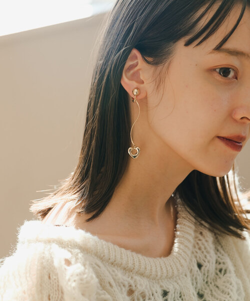 Kastane（カスタネ）の「【fiw.】ハートモチーフイヤリング（イヤリング・レディース・ゴールド/シルバー・FREE）」の6枚目の写真