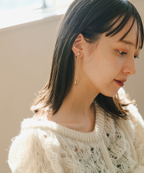 Kastane（カスタネ）の「【fiw.】ハートモチーフイヤリング（イヤリング・レディース・ゴールド/シルバー・FREE）」の7枚目の写真