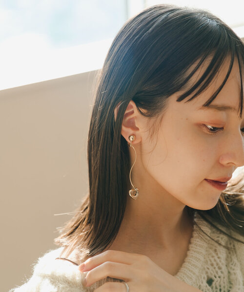 Kastane（カスタネ）の「【fiw.】ハートモチーフイヤリング（イヤリング・レディース・ゴールド/シルバー・FREE）」の8枚目の写真