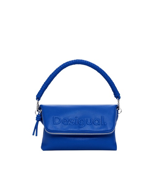 Desigual（デシグアル）の「ハンドル交換可能フェイクレザーミニショルダーバッグ（ボディバッグ/ウエストポーチ・レディース・ブルー/イエロー・FREE）」の2枚目の写真