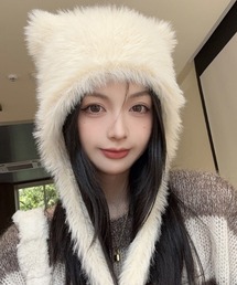 モコモコ猫耳ニット帽