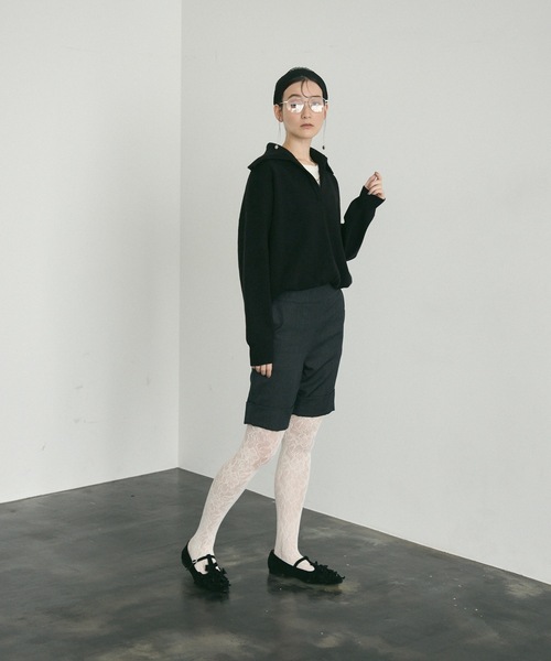 Lutim by u(ルチバイユー)の「Pointed Toe Ribbon Flat Pumps / ポインテッドトゥリボンフラットパンプス(パンプス・レディース・ブラック/ブラウン・37/39)」の14枚目の写真