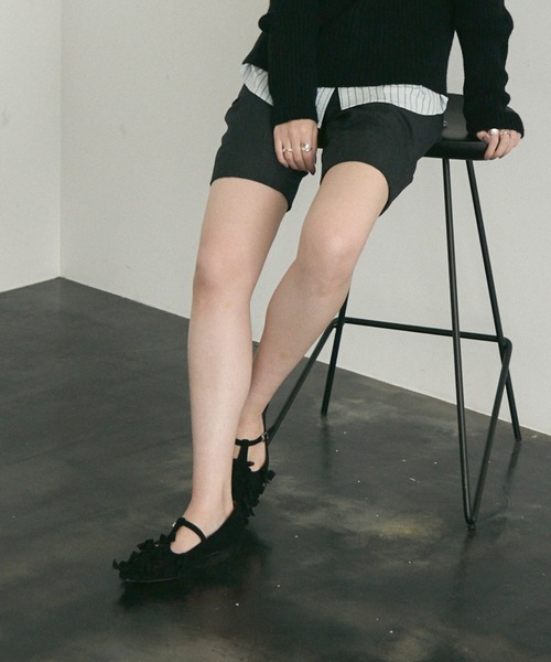 Lutim by u(ルチバイユー)の「Pointed Toe Ribbon Flat Pumps / ポインテッドトゥリボンフラットパンプス(パンプス・レディース・ブラック/ブラウン・37/39)」の16枚目の写真