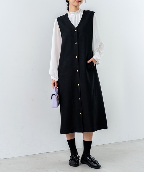 ANNA LUNA(アンナルナ)の「【ANNA LUNA】オケージョン にも使える◎袖のスリットからのぞく レース がポイントの 上品ブラウス!(シャツ/ブラウス・レディース・オフホワイト/ベージュ/ブラック/サックスブルー/ベージュ系その他/ホワイト系その他・MEDIUM)」の12枚目の写真