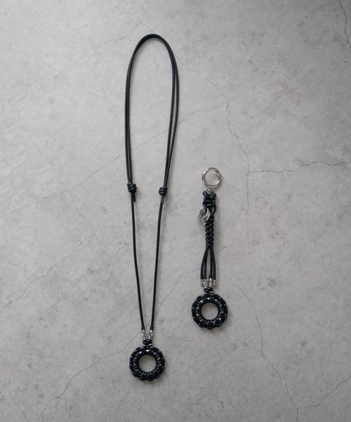 レザーリングネックレス ブラウン 楽天市場】メンズ アクセサリー ネックレス レザー リング 2連