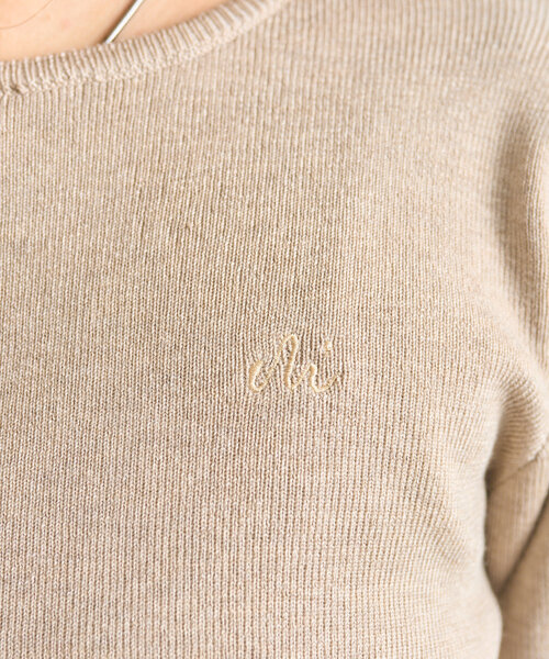 mline（エムライン）の「[mline]ロゴ刺繍チビカーデ（ニット/セーター・レディース・チャコールグレー/ネイビー/ベージュ/ピンク・FREE）」の16枚目の写真