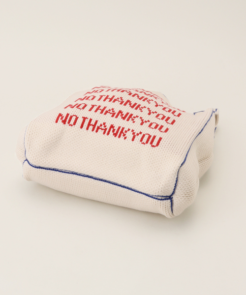 SON OF THE CHEESE(サノバチーズ)の「【SON OF THE CHEESE / サノバチーズ】 NO THANK YOU KNIT BAG SC2420-BG01(ハンドバッグ・レディース・ホワイト・FREE)」の4枚目の写真