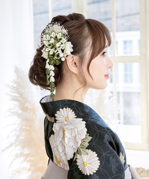 つまみ細工 flower髪飾り3点セット（和装小物）｜SOUBIEN（ソウビエン