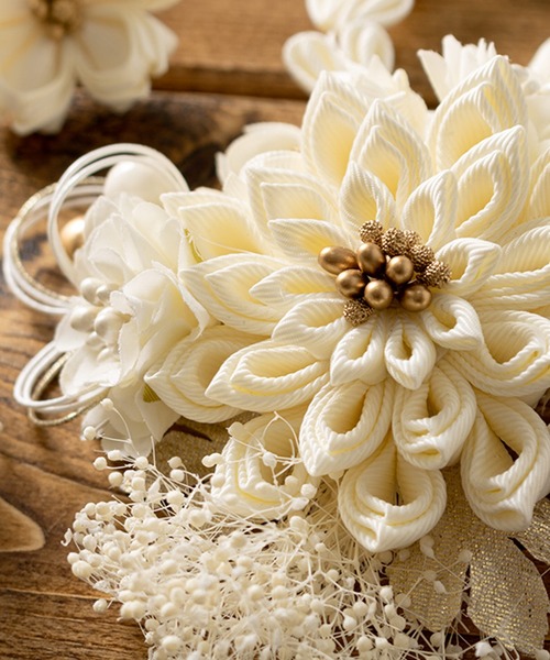 つまみ細工 flower髪飾り3点セット（和装小物）｜SOUBIEN（ソウビエン