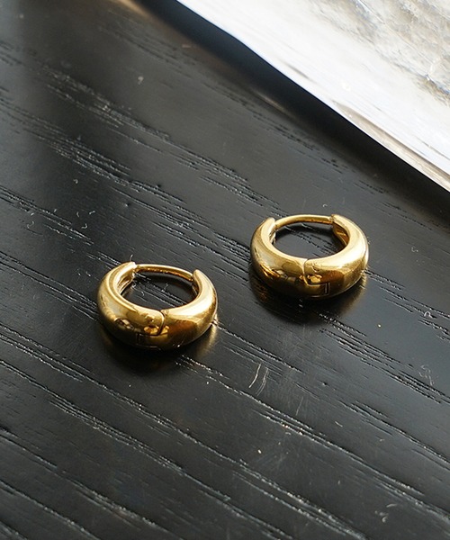 ゴールド フープピアス 両耳用 フープピアス メンズ レディース 両耳 2色セット 金属
