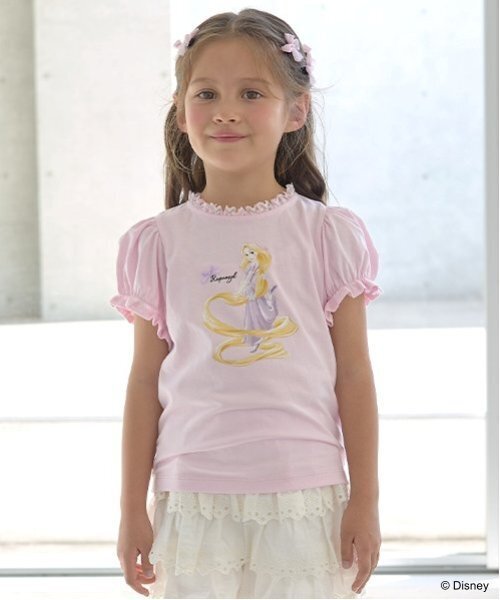Lycee mine(リセマイン)の「【Disney Princess】【ソフトコットン】アソートリボン付きパフTシャツ(Tシャツ/カットソー・キッズ・ライトブルー/オフホワイト/クリーム/ライトピンク/ラベンダー・110cm/100cm/120cm/130cm/140cm)」の5枚目の写真