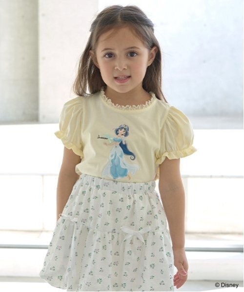 Lycee mine(リセマイン)の「【Disney Princess】【ソフトコットン】アソートリボン付きパフTシャツ(Tシャツ/カットソー・キッズ・ライトブルー/オフホワイト/クリーム/ライトピンク/ラベンダー・110cm/100cm/120cm/130cm/140cm)」の3枚目の写真