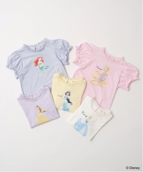 Lycee mine(リセマイン)の「【Disney Princess】【ソフトコットン】アソートリボン付きパフTシャツ(Tシャツ/カットソー・キッズ・ライトブルー/オフホワイト/クリーム/ライトピンク/ラベンダー・110cm/100cm/120cm/130cm/140cm)」の20枚目の写真
