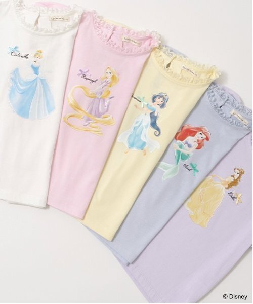 Lycee mine(リセマイン)の「【Disney Princess】【ソフトコットン】アソートリボン付きパフTシャツ(Tシャツ/カットソー・キッズ・ライトブルー/オフホワイト/クリーム/ライトピンク/ラベンダー・110cm/100cm/120cm/130cm/140cm)」の21枚目の写真