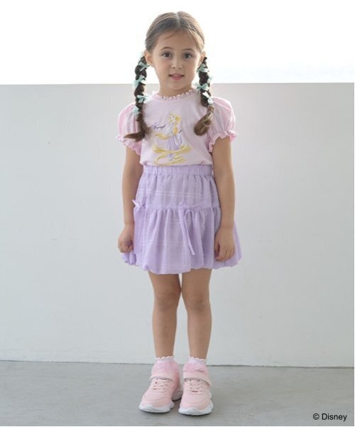 Lycee mine(リセマイン)の「【Disney Princess】【ソフトコットン】アソートリボン付きパフTシャツ(Tシャツ/カットソー・キッズ・ライトブルー/オフホワイト/クリーム/ライトピンク/ラベンダー・110cm/100cm/120cm/130cm/140cm)」の10枚目の写真