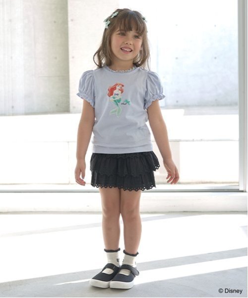 Lycee mine(リセマイン)の「【Disney Princess】【ソフトコットン】アソートリボン付きパフTシャツ(Tシャツ/カットソー・キッズ・ライトブルー/オフホワイト/クリーム/ライトピンク/ラベンダー・110cm/100cm/120cm/130cm/140cm)」の14枚目の写真