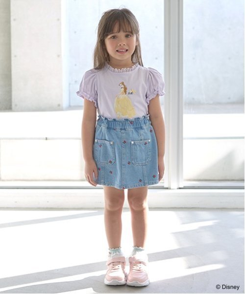 Lycee mine(リセマイン)の「【Disney Princess】【ソフトコットン】アソートリボン付きパフTシャツ(Tシャツ/カットソー・キッズ・ライトブルー/オフホワイト/クリーム/ライトピンク/ラベンダー・110cm/100cm/120cm/130cm/140cm)」の15枚目の写真