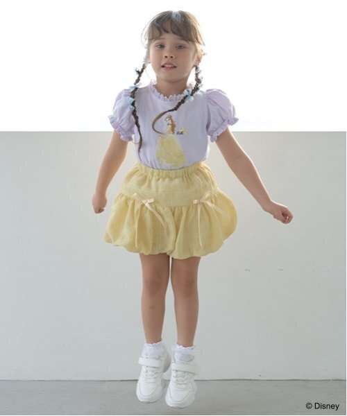 Lycee mine(リセマイン)の「【Disney Princess】【ソフトコットン】アソートリボン付きパフTシャツ(Tシャツ/カットソー・キッズ・ライトブルー/オフホワイト/クリーム/ライトピンク/ラベンダー・110cm/100cm/120cm/130cm/140cm)」の16枚目の写真