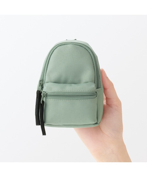 無印良品（ムジルシリョウヒン）の「ミニ　撥水リュックサック（コインケース・レディース・ダークベージュ/ライトグリーン/ブラック・FREE）」の21枚目の写真