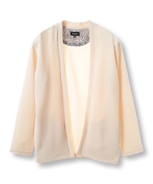 MEN'S BIGI(メンズビギ)の「ワッフルシアサッカー素材カーディガン(カーディガン/ボレロ・メンズ・グリーン/ブラック/オフホワイト・03/02)」の1枚目の写真