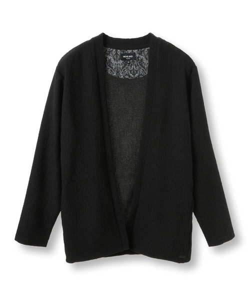 MEN'S BIGI(メンズビギ)の「ワッフルシアサッカー素材カーディガン(カーディガン/ボレロ・メンズ・グリーン/ブラック/オフホワイト・03/02)」の2枚目の写真