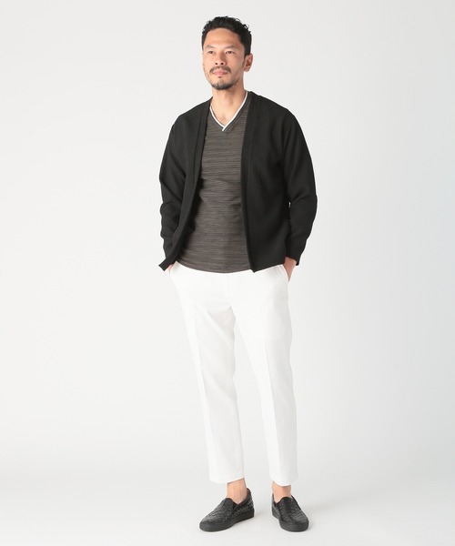 MEN'S BIGI(メンズビギ)の「ワッフルシアサッカー素材カーディガン(カーディガン/ボレロ・メンズ・グリーン/ブラック/オフホワイト・03/02)」の11枚目の写真