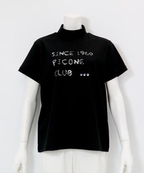 Picone CLUB（ピッコーネクラブ）の「スパンコール刺繍UV冷感プルオーバー（Tシャツ/カットソー・レディース・ホワイト/グリーン/ブラック/ベージュ・S/L/M）」の3枚目の写真