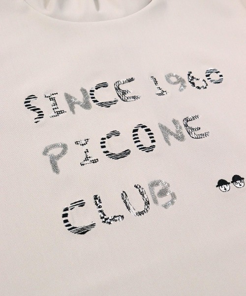 Picone CLUB（ピッコーネクラブ）の「スパンコール刺繍UV冷感プルオーバー（Tシャツ/カットソー・レディース・ホワイト/グリーン/ブラック/ベージュ・S/L/M）」の7枚目の写真
