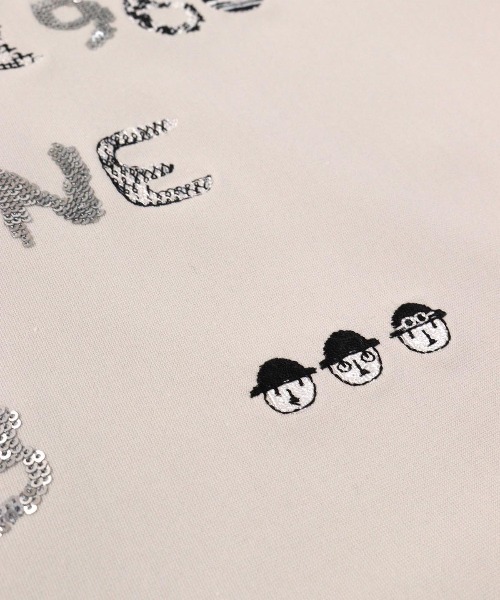 Picone CLUB（ピッコーネクラブ）の「スパンコール刺繍UV冷感プルオーバー（Tシャツ/カットソー・レディース・ホワイト/グリーン/ブラック/ベージュ・S/L/M）」の9枚目の写真