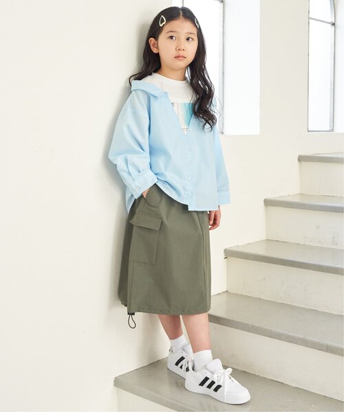 ikka（イッカ）の「【親子コーデ】フォトTドッキングブラウス（120~160cm）（シャツ/ブラウス・キッズ・グリーン/ブルー・120/130/140/150/160）」の17枚目の写真