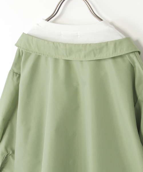 ikka（イッカ）の「【親子コーデ】フォトTドッキングブラウス（120~160cm）（シャツ/ブラウス・キッズ・グリーン/ブルー・120/130/140/150/160）」の6枚目の写真