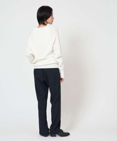 THE SHINZONE（ザ　シンゾーン）の「HIGH TWISTED COTTON KNIT PULLOVER ハイ ツイスト コットン ニット プルオーバー（ニット/セーター・レディース・ネイビー/ホワイト/レッド/グレー・FREE）」の7枚目の写真