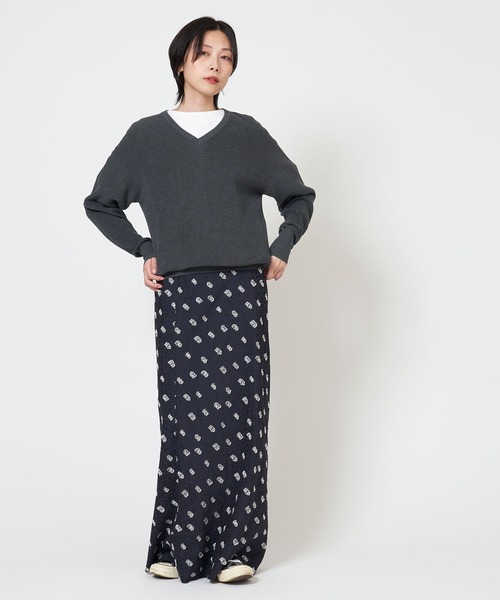 THE SHINZONE（ザ　シンゾーン）の「HIGH TWISTED COTTON KNIT PULLOVER ハイ ツイスト コットン ニット プルオーバー（ニット/セーター・レディース・ネイビー/ホワイト/レッド/グレー・FREE）」の15枚目の写真