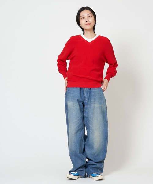 THE SHINZONE（ザ　シンゾーン）の「HIGH TWISTED COTTON KNIT PULLOVER ハイ ツイスト コットン ニット プルオーバー（ニット/セーター・レディース・ネイビー/ホワイト/レッド/グレー・FREE）」の17枚目の写真