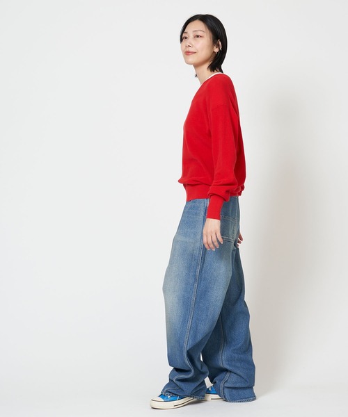 THE SHINZONE（ザ　シンゾーン）の「HIGH TWISTED COTTON KNIT PULLOVER ハイ ツイスト コットン ニット プルオーバー（ニット/セーター・レディース・ネイビー/ホワイト/レッド/グレー・FREE）」の18枚目の写真