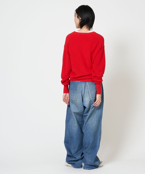 THE SHINZONE（ザ　シンゾーン）の「HIGH TWISTED COTTON KNIT PULLOVER ハイ ツイスト コットン ニット プルオーバー（ニット/セーター・レディース・ネイビー/ホワイト/レッド/グレー・FREE）」の19枚目の写真