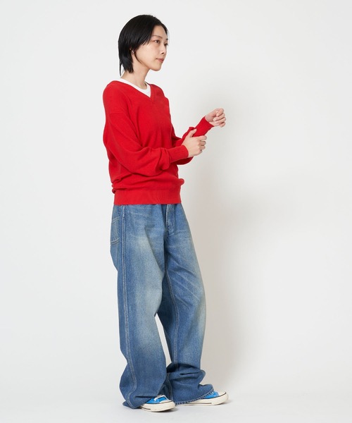 THE SHINZONE（ザ　シンゾーン）の「HIGH TWISTED COTTON KNIT PULLOVER ハイ ツイスト コットン ニット プルオーバー（ニット/セーター・レディース・ネイビー/ホワイト/レッド/グレー・FREE）」の20枚目の写真