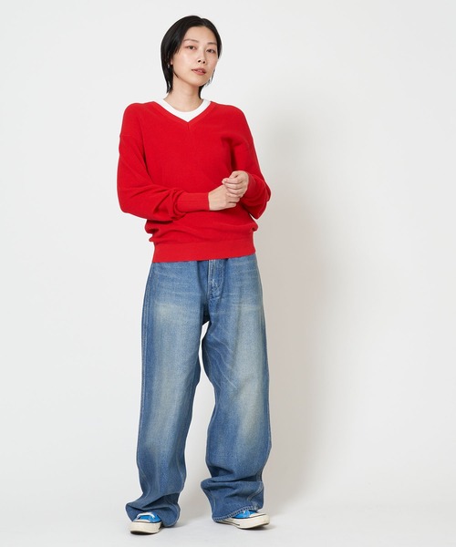 THE SHINZONE（ザ　シンゾーン）の「HIGH TWISTED COTTON KNIT PULLOVER ハイ ツイスト コットン ニット プルオーバー（ニット/セーター・レディース・ネイビー/ホワイト/レッド/グレー・FREE）」の21枚目の写真