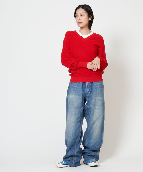 THE SHINZONE（ザ　シンゾーン）の「HIGH TWISTED COTTON KNIT PULLOVER ハイ ツイスト コットン ニット プルオーバー（ニット/セーター・レディース・ネイビー/ホワイト/レッド/グレー・FREE）」の22枚目の写真