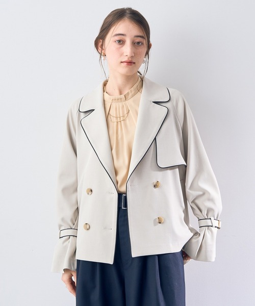 専用です！！【タグ付き】ショートトレンチコート　イエッカベッカ YECCA VECCA（イェッカヴェッカ）の「パイピングショートトレンチ