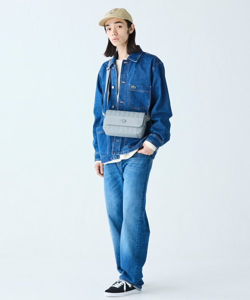 LACOSTE(ラコステ)の「モノグラム スプリットレザーフラップクローズサッチェルバッグ / ショルダーバッグ(ショルダーバッグ・レディース・ブラック/ダークグリーン/グレー・FREE)」の20枚目の写真