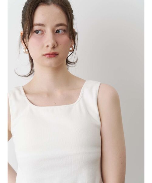CALNAMUR カップインリボンタンクトップ セール】CUP IN RIBBON TANK TOP/カップインリボンタンクトップ