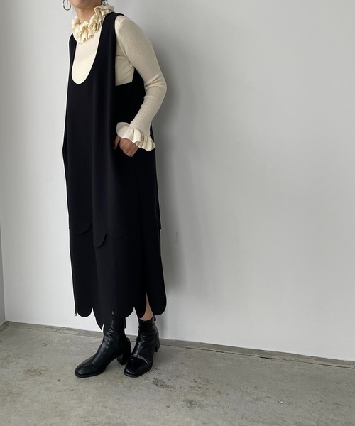 スカラップジャンパースカート