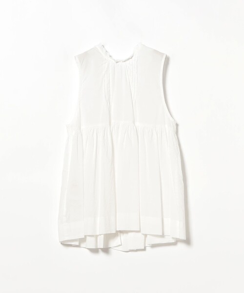 beams boy コットン　ギャザー　ノースリーブ　シャツ BEAMS BOY（ビームス ボーイ）コットン ギャザー ノースリーブ