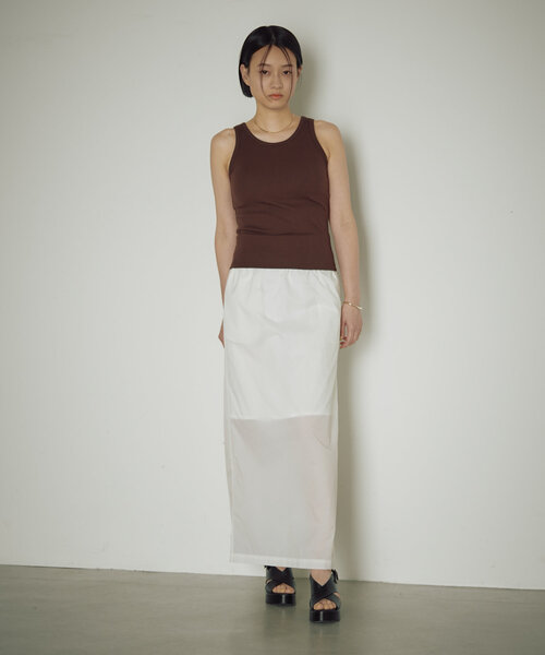 earthy(アーシー)の「シアーナイロンタイトスカート(スカート・レディース・ブラック/ホワイト・SMALL/MEDIUM)」の14枚目の写真
