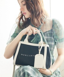 MERCURYDUO | 【MERCURYDUO/マーキュリーデュオ】カードケース付 軽量キャンバスロゴ 2WAYトートバッグ(トートバッグ)